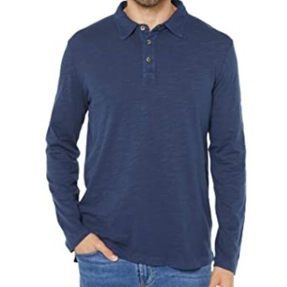 Salt Point Long Sleeve Slub Jersey Polo - Picture 1 of 3